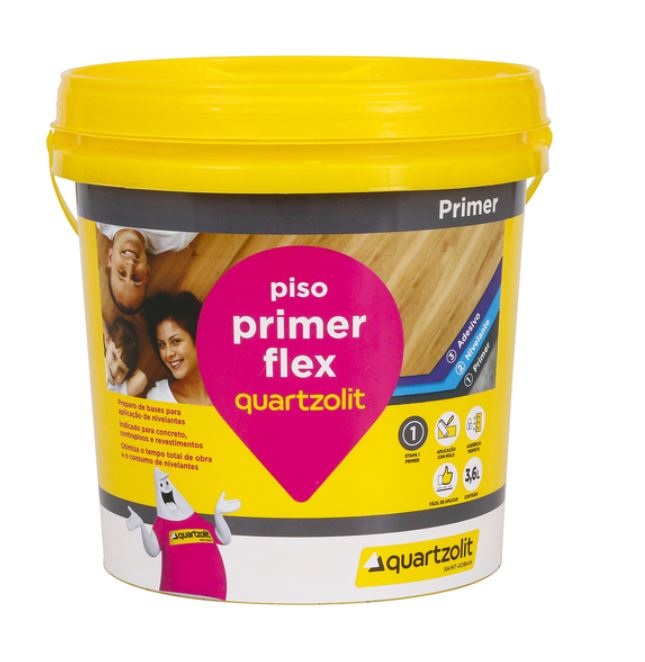 Primer Flex Para Pisos Vinílicos 3,6 Litros Branco - Quartzolit