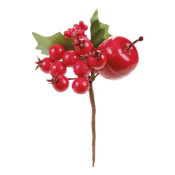 Galhos Decorativos Curto Vermelho 16cm - Cromus