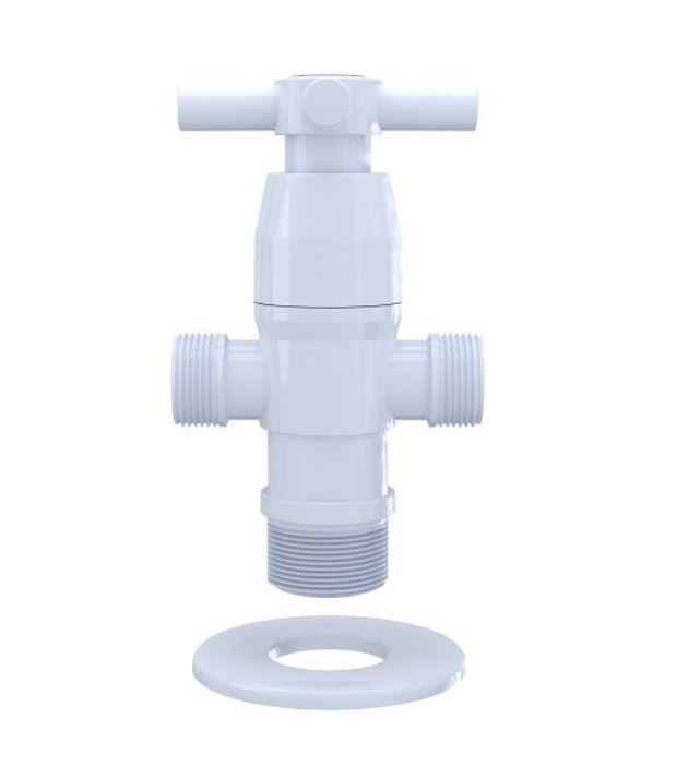 Registro Com Derivação 1/4 ABS Branco Egaplast