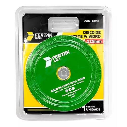 Disco de Corte Para Vidro E Porcelanato 4.1/2 115mm Fertak