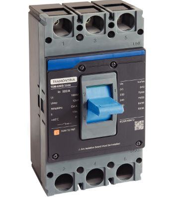 Disjuntor Caixa Moldada TDM 630S 3500 3P 500A 75kA  -  Tramontina