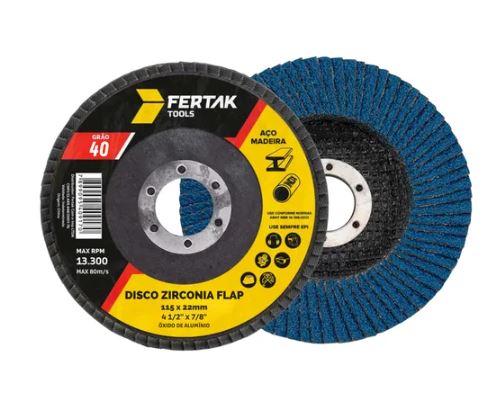 Disco Flap Zirconia 115mm G40 Fertak