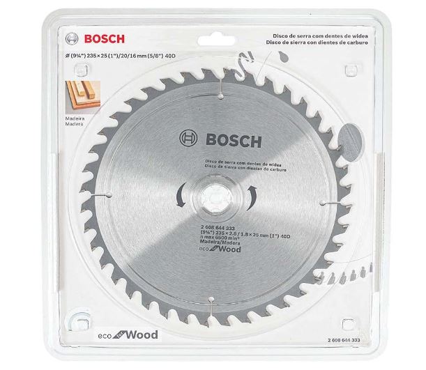 Disco Serra Circular Ecoline 235x25mm 40 Dentes  - Bosch