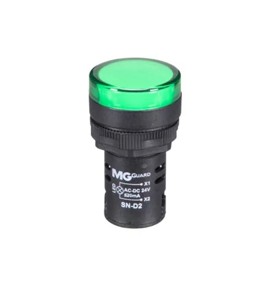Sinaleiro Monobloco 24VCA SN-D2 Verde - Margirius