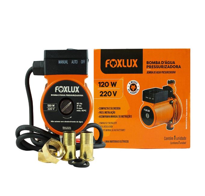 Bomba D Água Pressurizadora 120w 220v - Foxlux