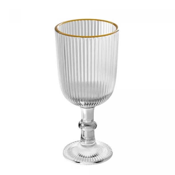 Taça de Licor com Fio de Ouro Lines 75ml Vidro - Wolff