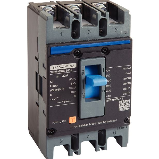 Caixa Moldada TDM 63S 3032 3P 32A 36 kA - Tramontina