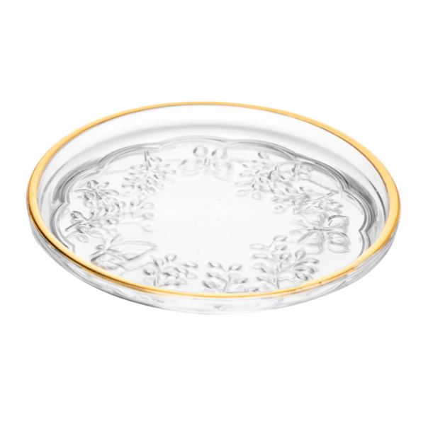 Prato Decorativo New Butterfly Fio de Ouro 11x1,5cm Cristal Ecológico – Lyor
