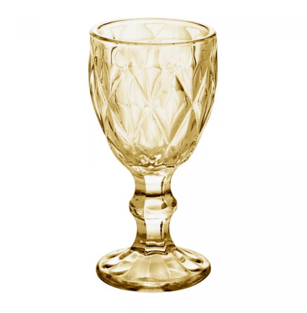 Taça de Licor de Vidro Âmbar Metalizado Diamond 60ml - Lyor