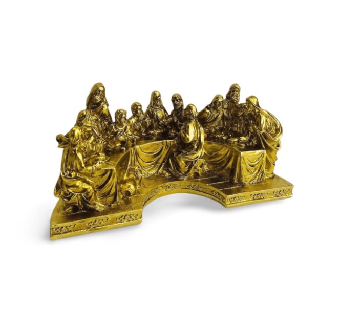 SANTA CEIA MESA GOLD 23X11CM 2684HV