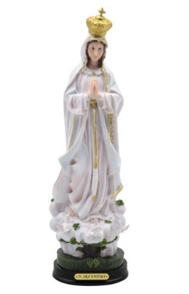 Escultura Nossa Senhora De Fatima 33cm - Zona Livre