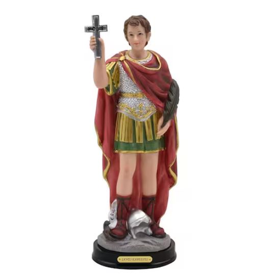 Escultura Santo Expedito De Resina 13cm - Zona Livre