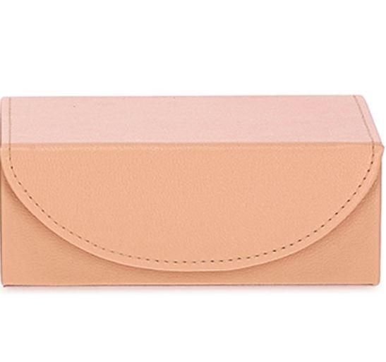 Caixa de MDF Curva revestida em PU salmão 21x8cm Mart