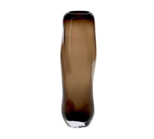 Vaso Em Vidro 34,5x11cm Marrom Mart