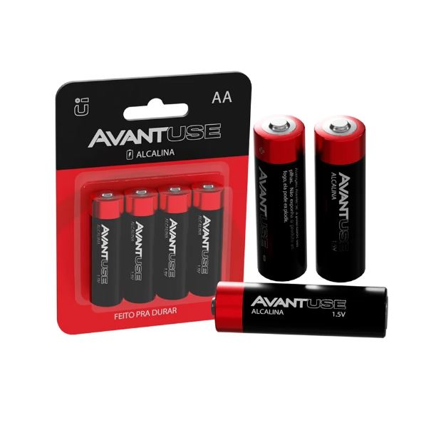 Pilha Alcalina AA Com 4 Unidades Avant
