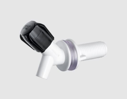 Torneira para Filtro Plastica  5/8” Branca e Preta Herc