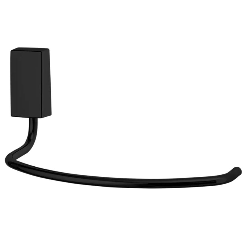 Porta Toalha Argola Lorenway 2050 B30 Preto Lorenzetti