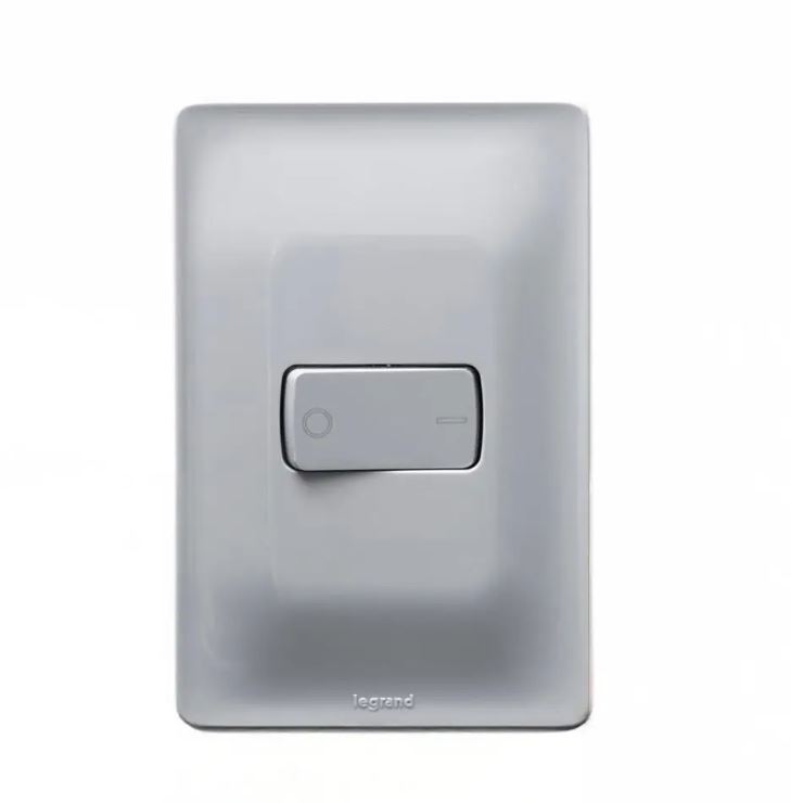Conjunto Interruptor Simples 10a 250v Bipolar Cinza Pial