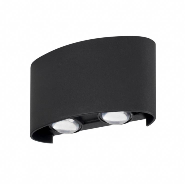 Arandela Magna Led ABS 4w 3000k Preto Blumenau