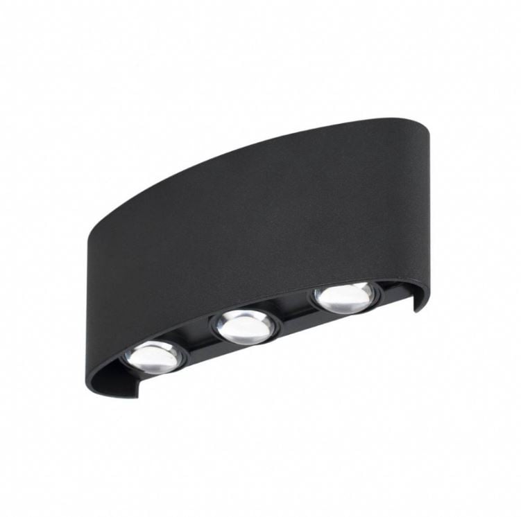 Arandela Magna Led ABS 6w 3000k Preto Blumenau