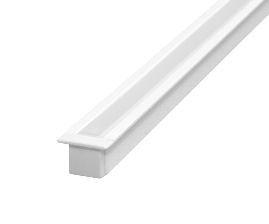 Perfil Embutir Alumínio 12x9mm 2 Metros Branco Fosco Blumenau