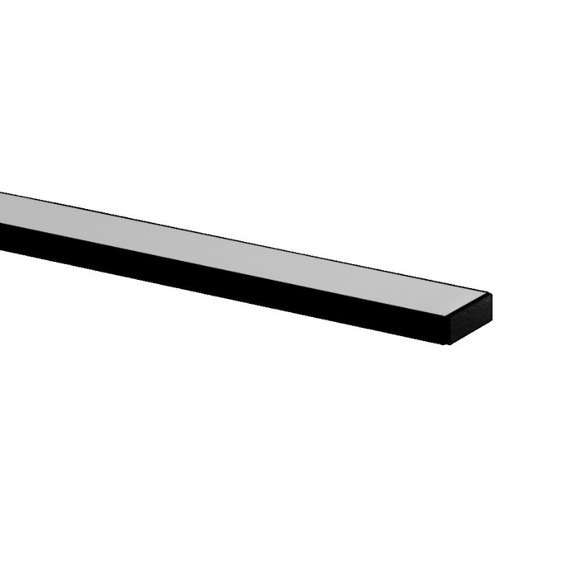 Perfil Sobrepor Alumínio 30x10mm 2 Metros Preto Blumenau