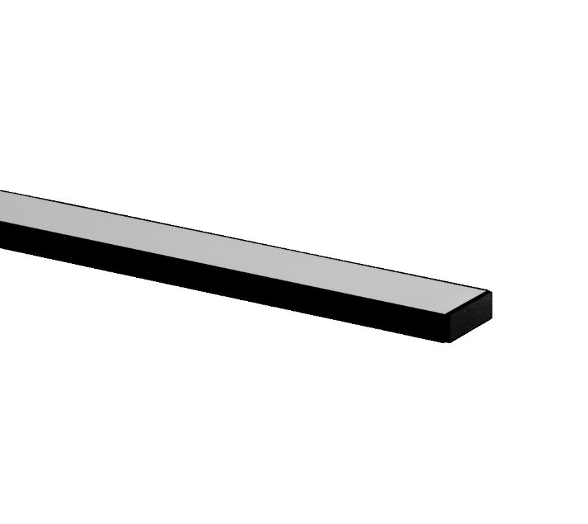 Perfil Sobrepor Alumínio 30x10mm 3 Metros Preto Blumenau