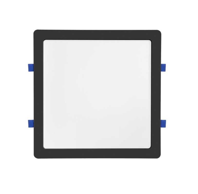 Painel Led Play Embutir Quadrado 24w 3000k Preto Blumenau