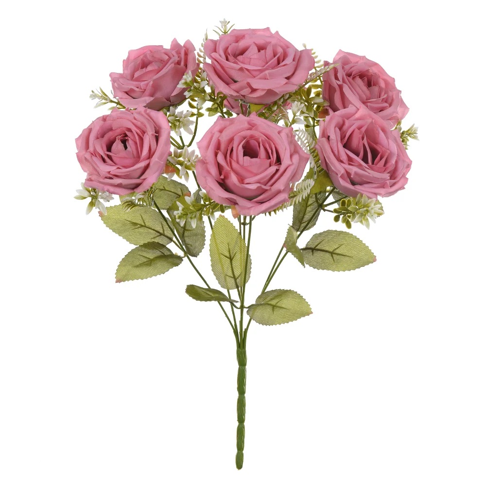 Buque De Rosa X7 Outono 44cm Florarte