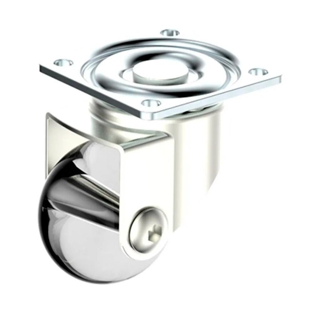 Rodízio Gel 50mm Chapa Giratória Sem Freio Soprano
