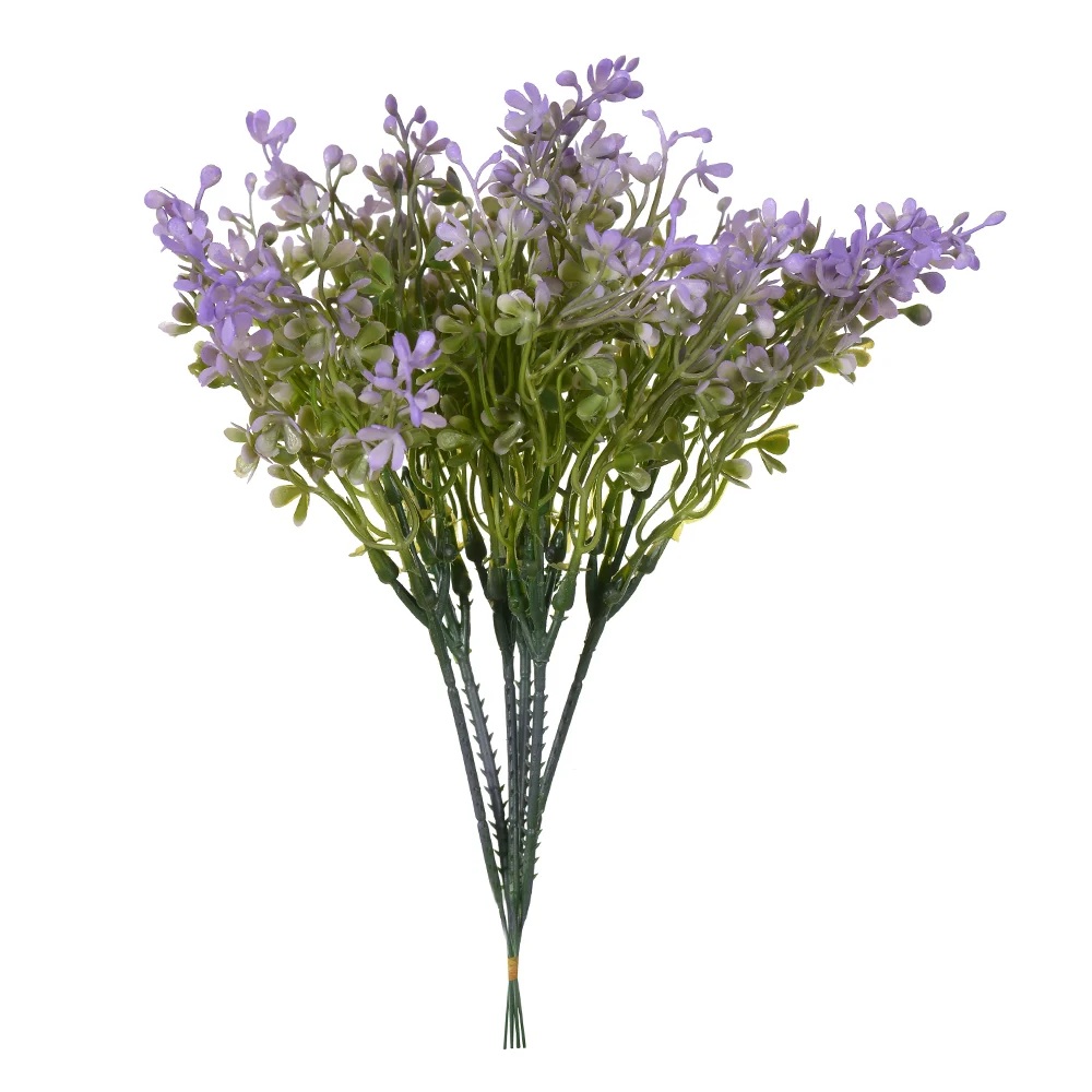 Buque Folhagem Pick Flor MIni X5 Lavanda 25cm Florarte
