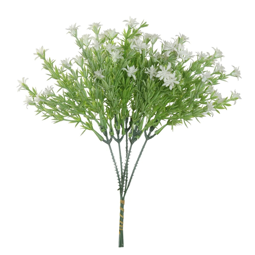 Folhagem Pick Flor Mini X15 Branco 25cm Florarte