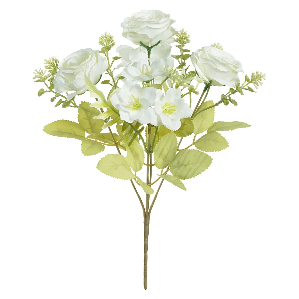 Buque Rosa Hortensia X5 Creme 2T Outono 30cm Florarte