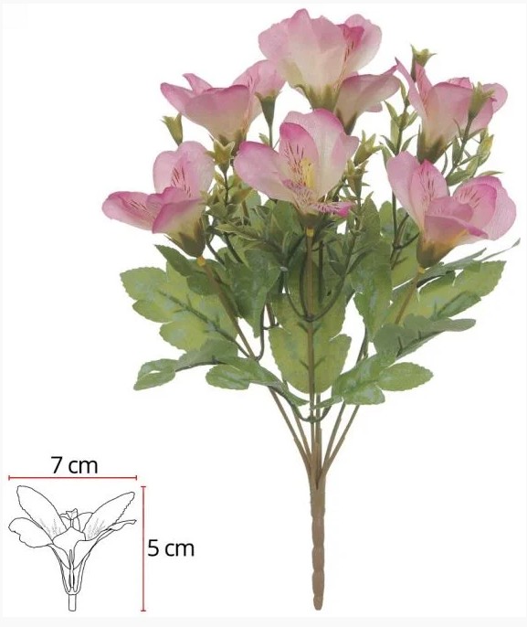 Buque Astromelia X7 Rosa Outono 34cm Florarte