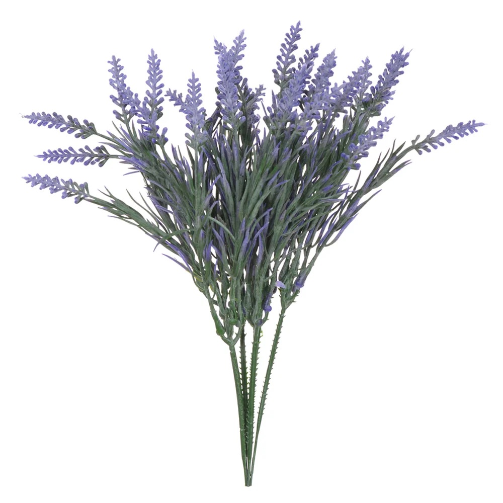 Folhagem Pick Lavanda Com Powder Plastico X5 Verde 29cm Florarte