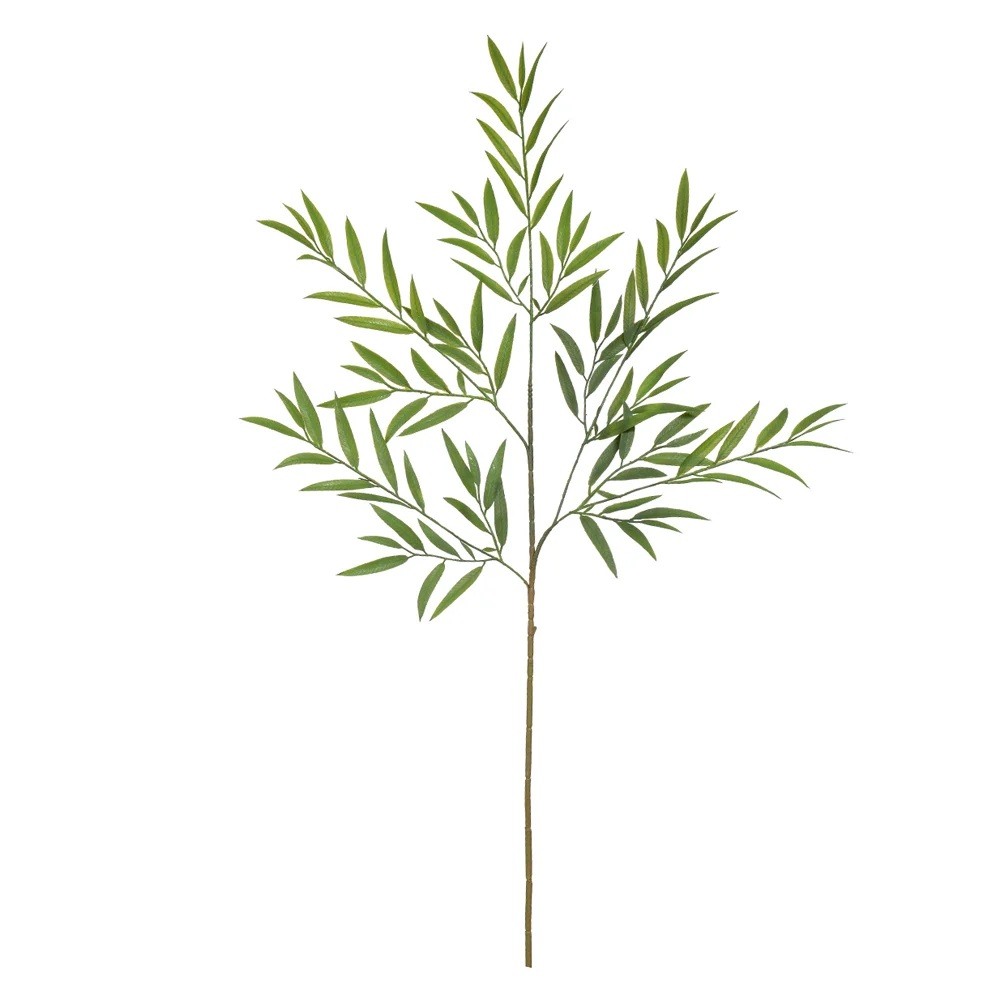 Galho Bamboo Aramado Com Print Plastico X5 Verde 90cm Florarte