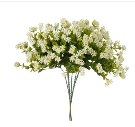 Folhagem Pick Flor Mini X15 Branco 25cm Florarte