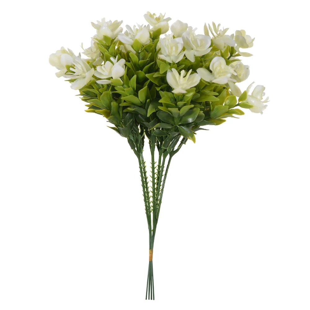 Folhagem Pick Flor Mini X5 Branco 25cm Florarte