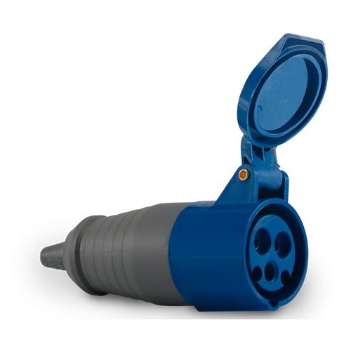 Plugue 2P+T 16A  220V Azul PLS3076 Soprano