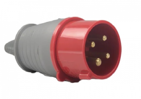Plugue 2P+T 16A PLS3079 380V Vermelho Soprano