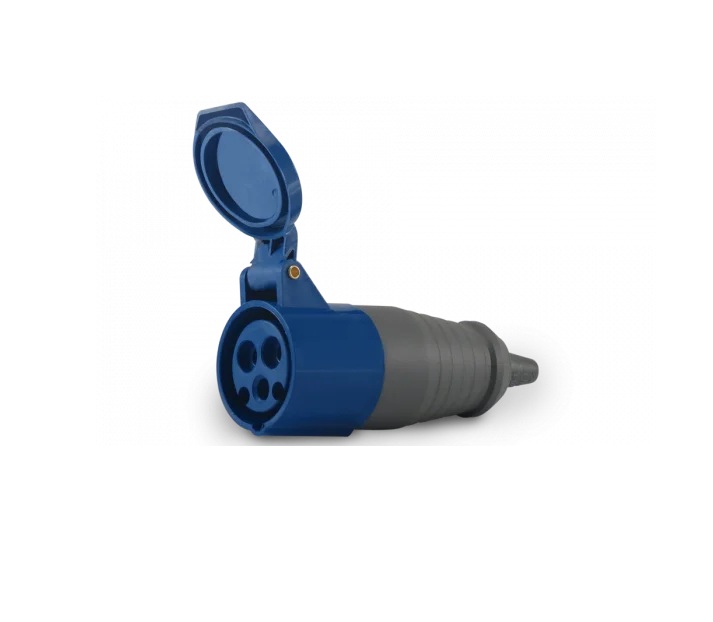 Tomada Acoplamento 2P+T 32A 6H Azul Soprano