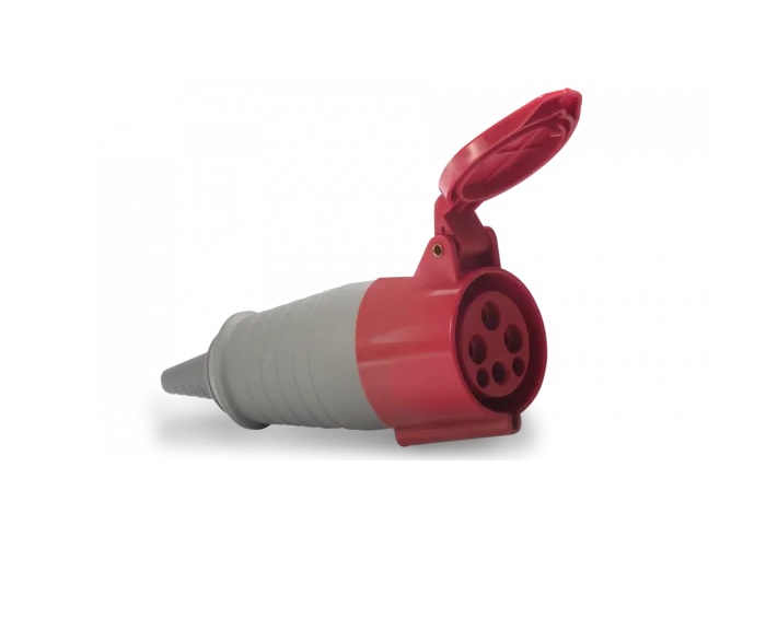 Tomada Acoplamento 3P+T 32A 6H Vermelho Soprano