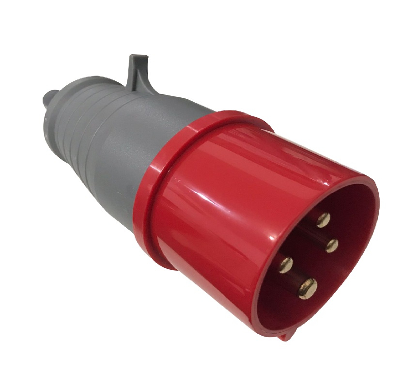 Plugue 3P+T 16A PLS-4076 Vermelho Soprano