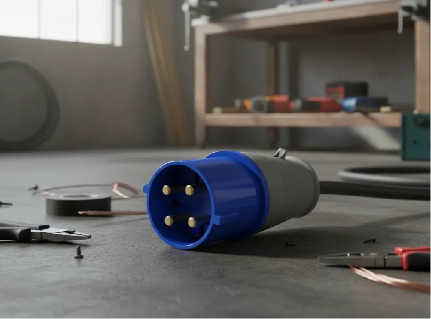 Plugue 3P+T 16A PLS-4079 Azul Soprano