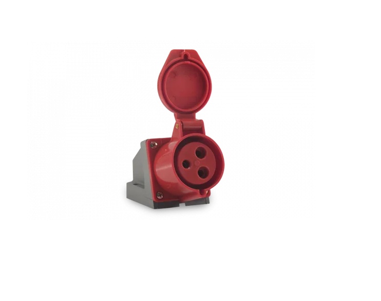 Tomada Sobrepor 2P+T 16A 9H Vermelha Soprano