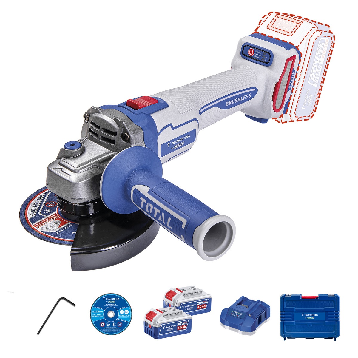 Esmerilhadeira Angular 5” 1200w 20v Tramontina By Total