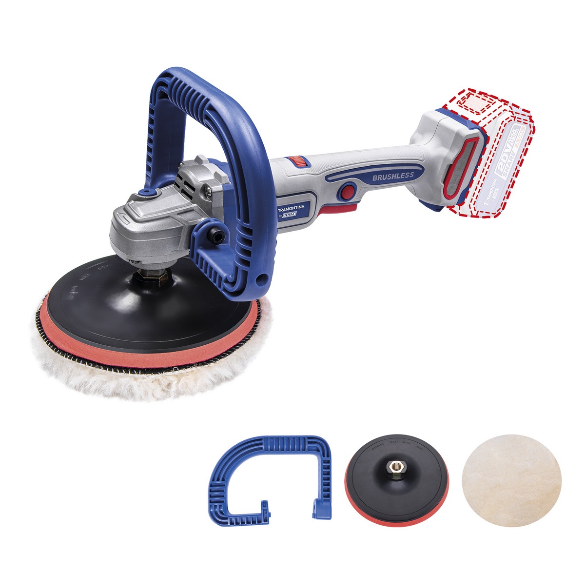 Politriz 7” 20v Sem Bateria e Carregador Tramontina By Total