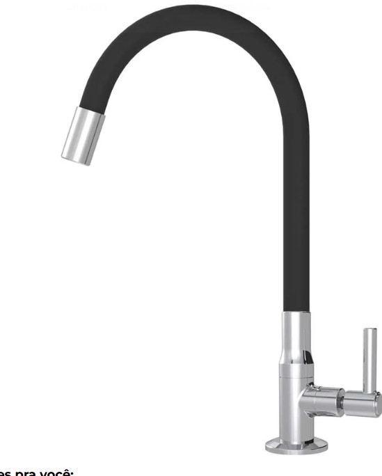 Torneira De Cozinha 1168 C70 1/4 Acabamento C70 Preta Real Mundial