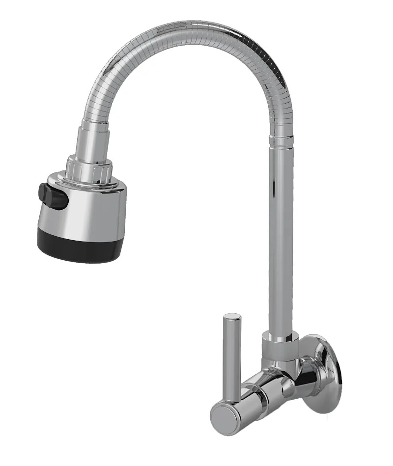 Torneira Parede Cozinha Luxo C70 Gourmet 1/4 Volta 1167 Cromada Real Mundial