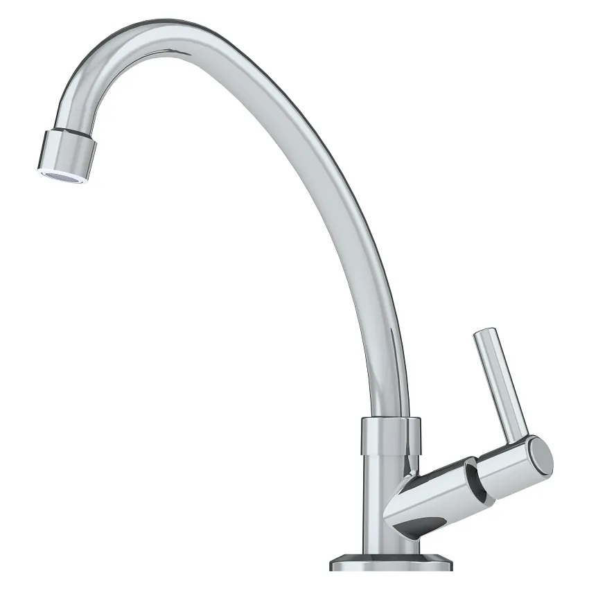 Torneira Cozinha de Bancada C70 Mista 1/4 de Volta 1168 Cromada Real Mundial